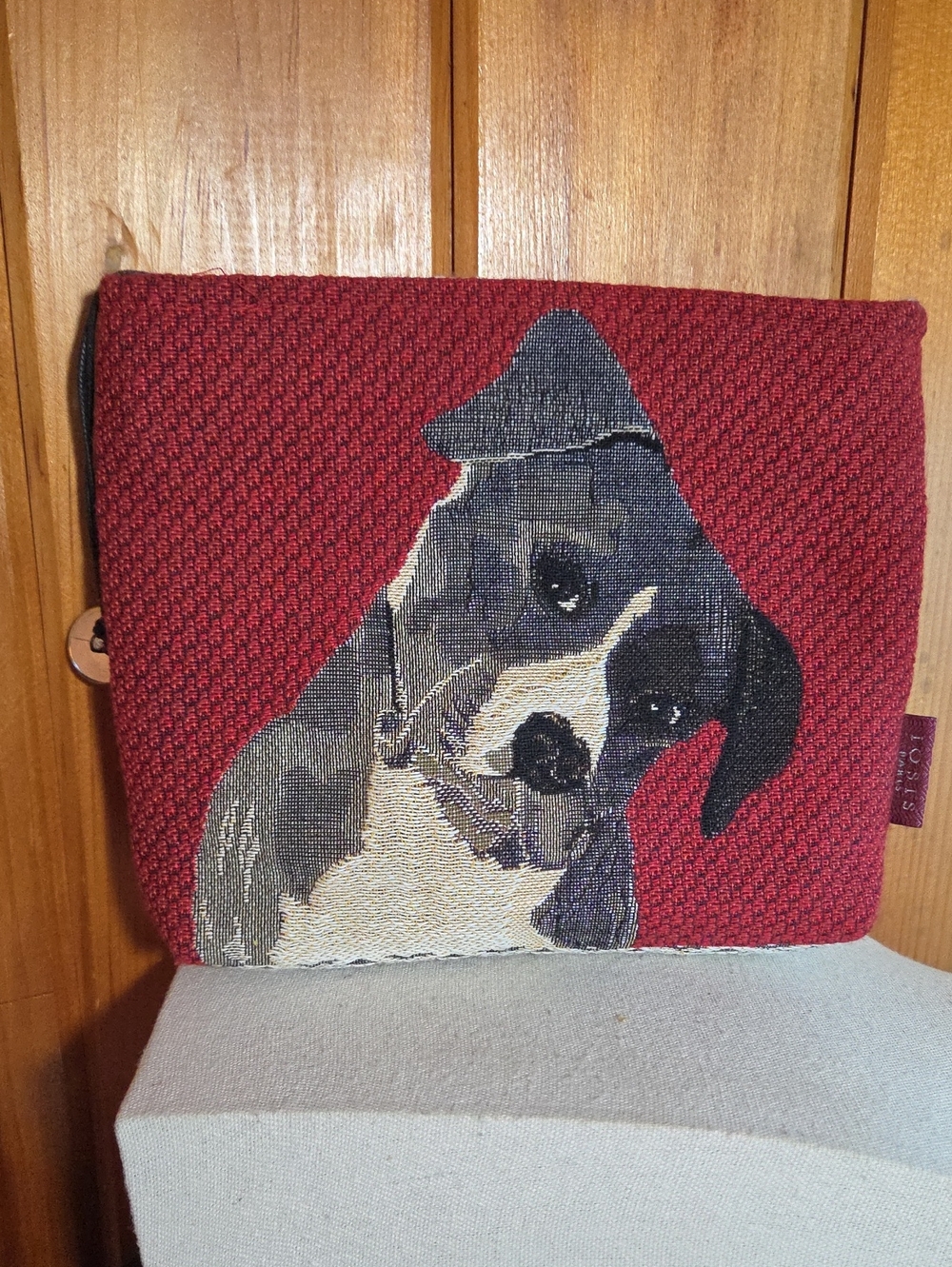 Iosis Paris Tapestry Dog Lover Cosmetic/Travel Bag